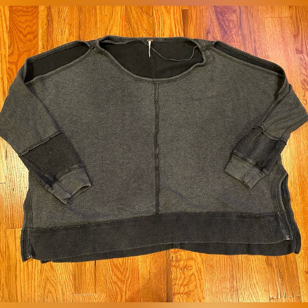 Free People Women’s Long Sleeve Top Black Sz S